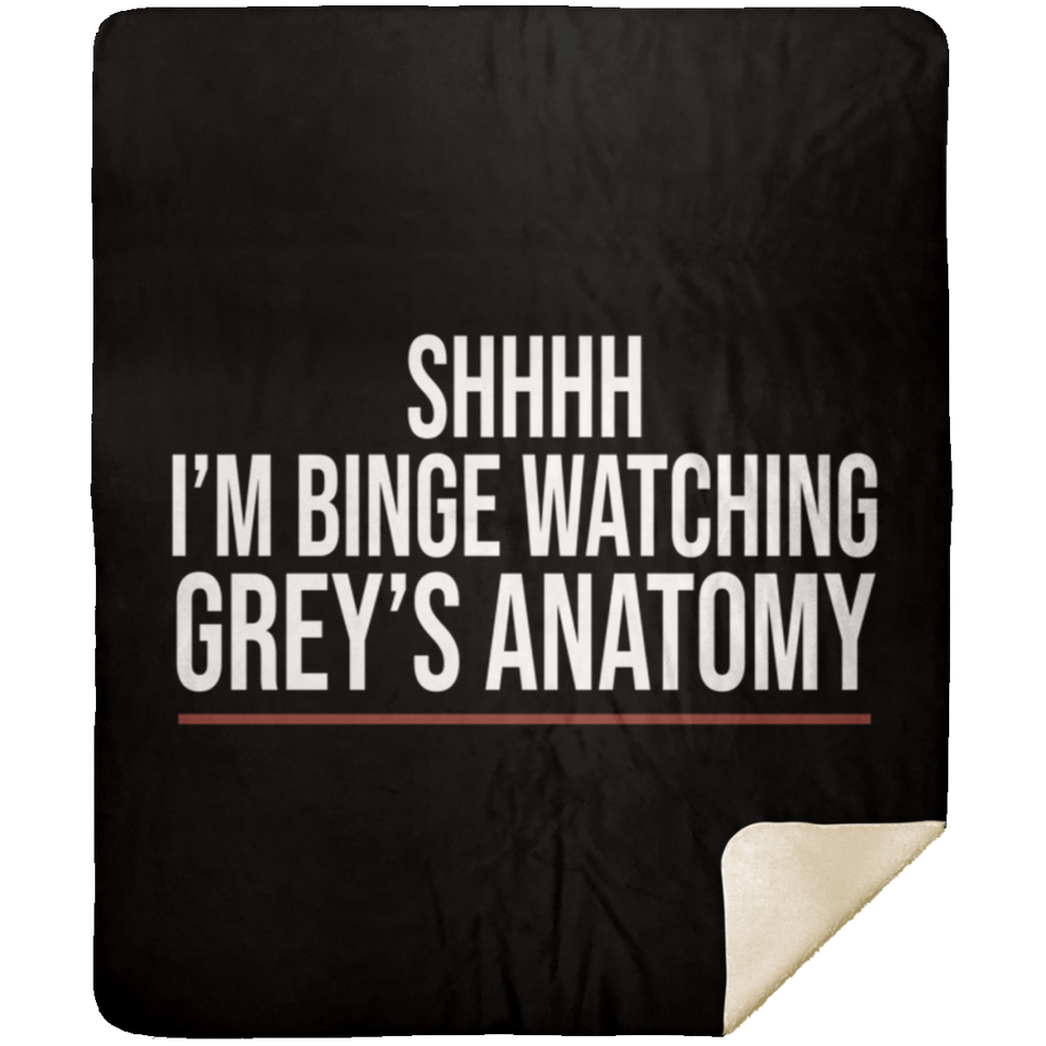 Grey's Anatomy Binge Watching Blanket, Grey's Anatomy Fleece, Sherpa Blanket MSHM Premium Mink Sherpa Blanket 50x60
