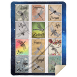 Dragonfly Many Pieces Blanket Fleece Sherpa Throw Quilt Blanket for Bedroom Sofa - MSHL Premium Mink Sherpa Blanket 60x80
