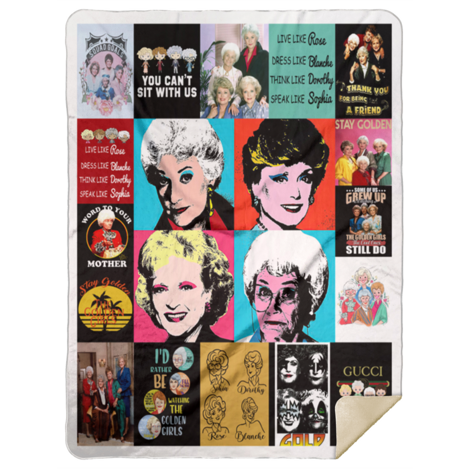 Golden Girls Blanket Golden Girls Quilt Fleece Sherpa Throw Blanket Bedroom Sofa - MSHL Premium Mink Sherpa Blanket 60x80