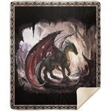Dragon 3D Blanket, Dragon Lover Quilt, Fleece, Sherpa Blanket MSHM Premium Mink Sherpa Blanket 50x60