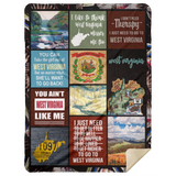West Virginia Blanket West Virginia State Quilt You Ain't West Virginia Like Me - MSHL Premium Mink Sherpa Blanket 60x80