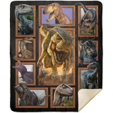 DINOSAURS Blanket, Dinosaur 3D Fleece, Sherpa Blanket, Dinosaur Lover Gift Ideas MSHM Premium Mink Sherpa Blanket 50x60