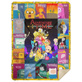 Adventure Time Blanket, Adventure Time Series Quilt, Fleece, Sherpa Blanket MSHL Premium Mink Sherpa Blanket 60x80