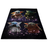 Baby Yoda Blanket, Star Wars Blanket - Cozy Plush Fleece, Sherpa Blanket (White) - TL