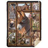 Donkey 3D Blanket Donkey Lover Fleece, Sherpa, Throw Blanket Soft and Warm - MSHL Premium Mink Sherpa Blanket 60x80
