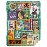 Sloth Blanket, Sloth Lovers Fleece, Sherpa Blanket Sloth Gifts for Kids, Adults MSHL Premium Mink Sherpa Blanket 60x80