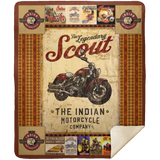 Indian Quilt Motorcycle Blanket Fleece Sherpa Blanket Quilt Supper Soft Lightweight Blanket for Bedroom Living Room Sofa - MSHM Premium Mink Sherpa Blanket 50x60