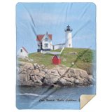 Nubble Lighthouse Soft Fleece Throw Blanket, Nubble Lighthouse Blanket Quilt - MSHL Premium Mink Sherpa Blanket 60x80