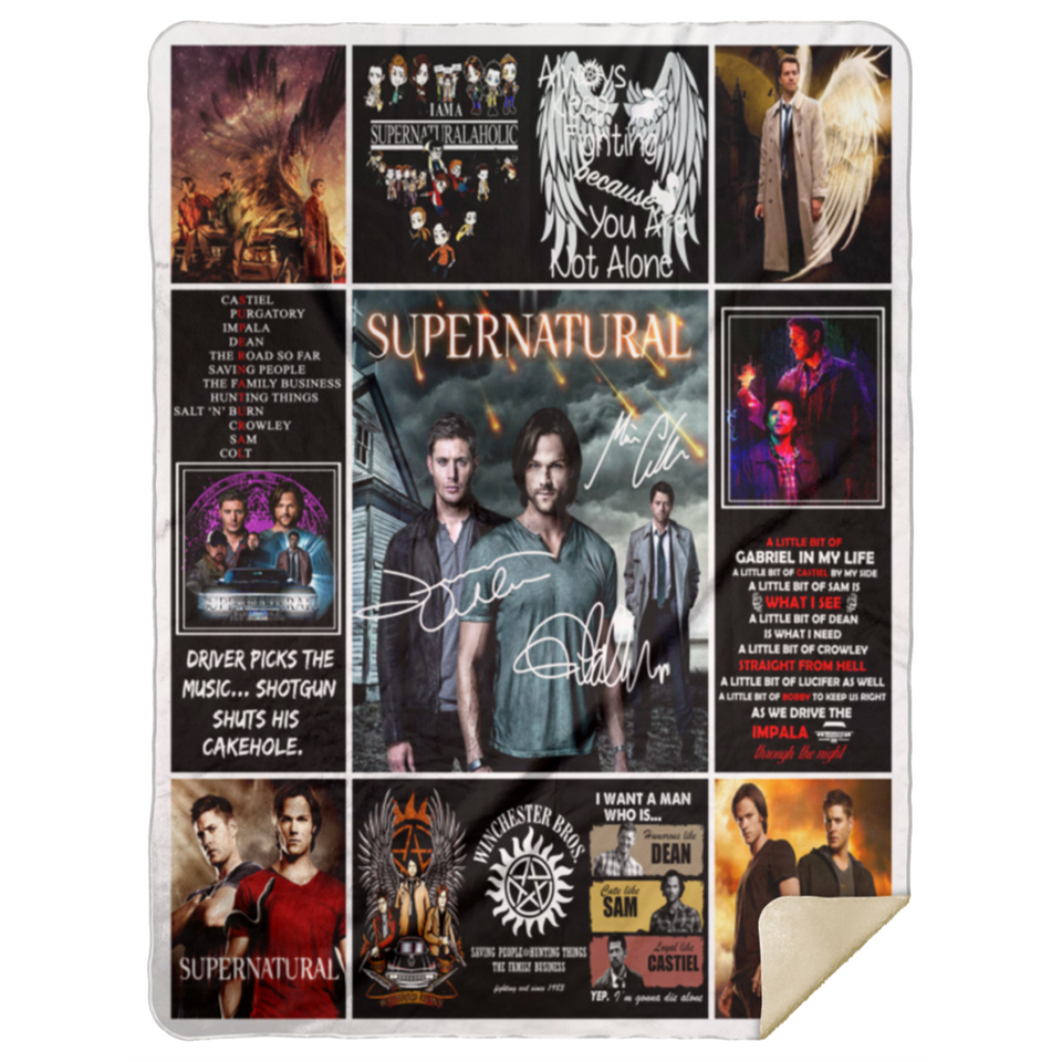 Supernatural Ver3 Blanket Fleece Sherpa Throw Quilt Blanket for Bedroom Sofa MSHL Premium Mink Sherpa Blanket 60x80