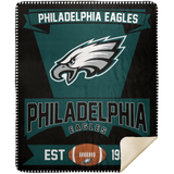 Philadelphia Eagles Blanket, Philadelphia Eagles Quilt, Fleece Sherpa Blanket - MSHM Premium Mink Sherpa Blanket 50x60