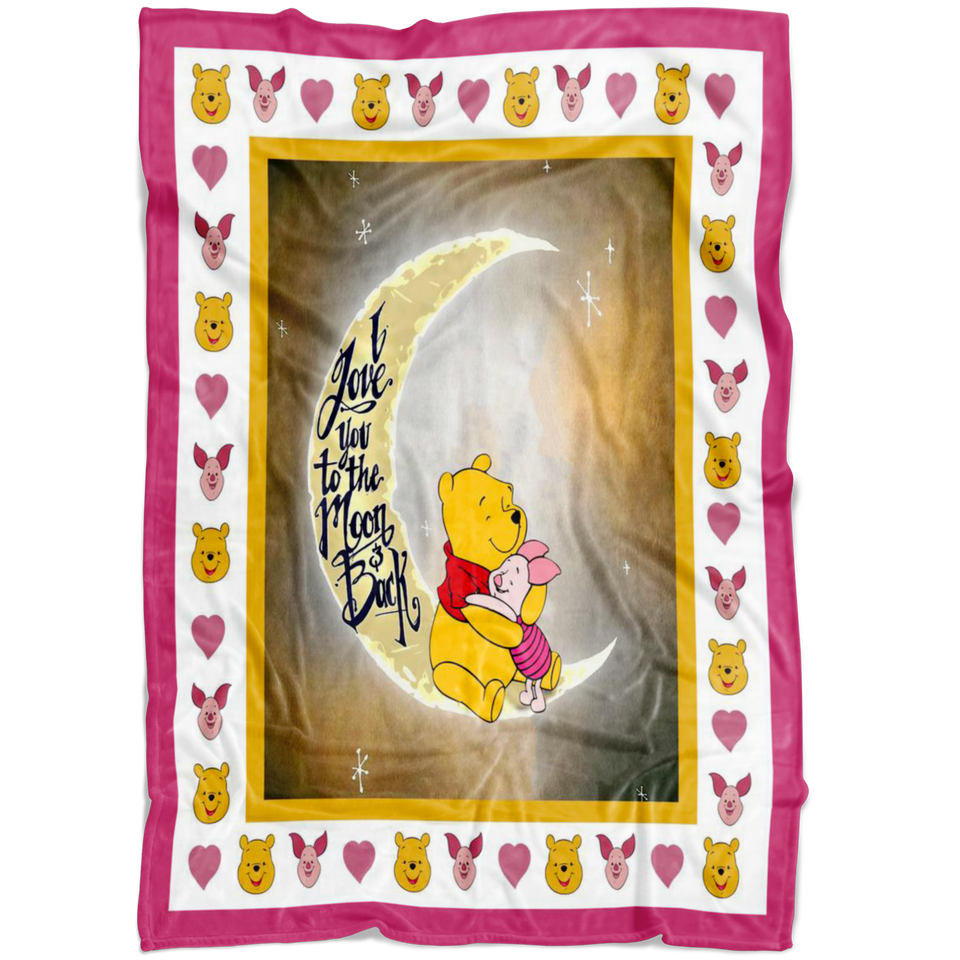 Pooh Blanket I love you to the Moon and back