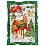 Horse Christmas Blanket
