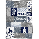Puddle Kickers Wolf Pack Baby Blanket for Boys