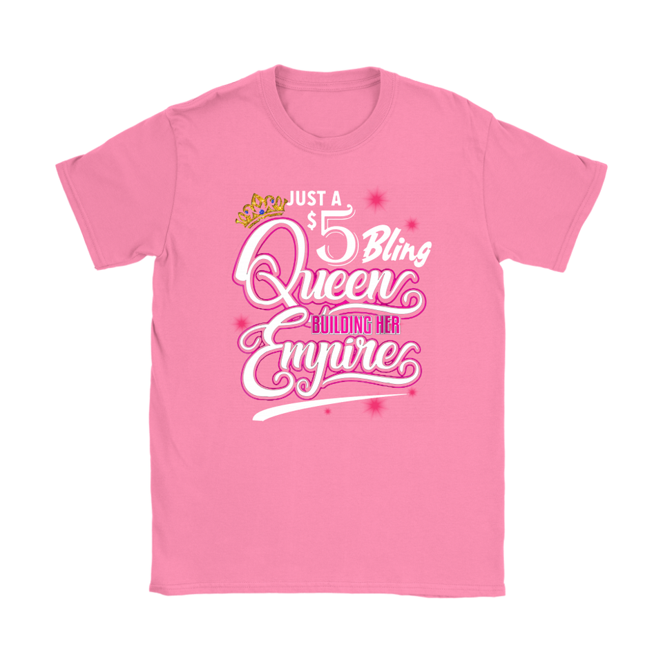 Mens Womens 5 Bling Queen Building Paparazzi Cool Black T-shirt Paparazzi 5$ tee TL