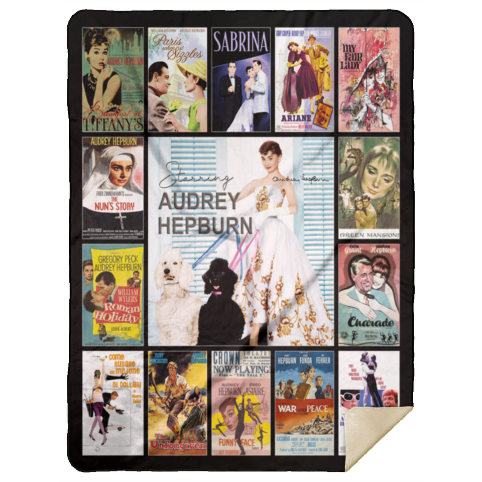 Audrey Hepburn Blanket Audrey Hepburn For Fans Quilt Fleece Sherpa - MSHL Premium Mink Sherpa Blanket 60x80