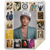 Bruno Mars Quilt Fleece Sherpa Throw Blanket for Bedroom Living Room Sofa - MSHM Premium Mink Sherpa Blanket 50x60