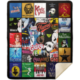 Broadway Musicals Blanket, Broadway theatre Fleece, Sherpa Blanket MSHM Premium Mink Sherpa Blanket 50x60