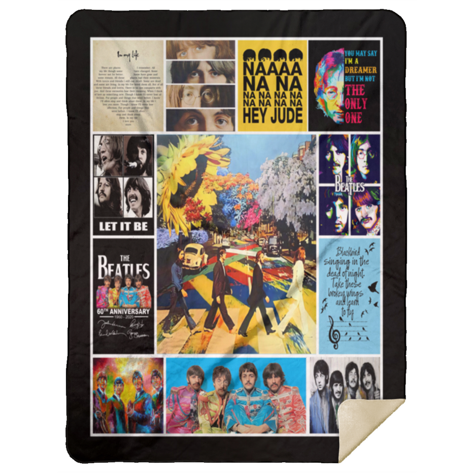 The Beatles Quote Blanket The Beatles For Fans Quilt Fleece Sherpa Throw Blanket - MSHL Premium Mink Sherpa Blanket 60x80