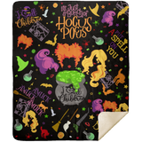 Hocus Pocus Blanket, Halloween Fleece Blanket Witch Sanderson Flannel Sisters - MSHM Premium Mink Sherpa Blanket 50x60