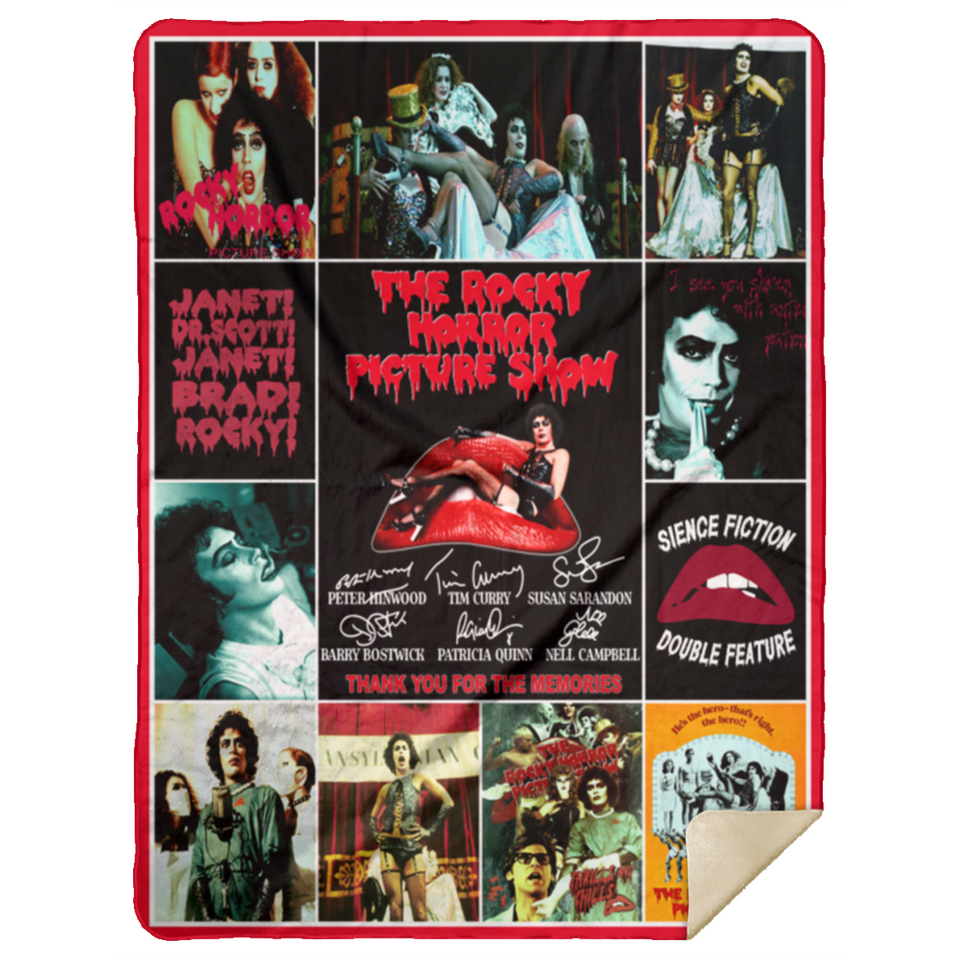 The Rocky Horror Picture Show Blanket, Halloween Movie Fleece, Sherpa Blanket - MSHL Premium Mink Sherpa Blanket 60x80