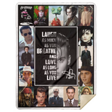 Johnny Depp Blanket, Johnny Depp Fleece, Sherpa Blanket For Fans Ver2 MSHL Premium Mink Sherpa Blanket 60x80