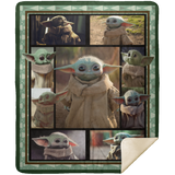 Baby Yoda Blanket, Star Wars Blanket - The Mandalorian Fleece, Sherpa Blanket - MSHM Premium Mink Sherpa Blanket 50x60