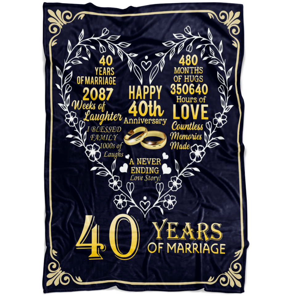 40th Anniversary Wedding Blanket 3