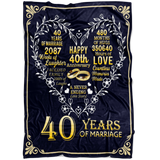 40th Anniversary Wedding Blanket 3