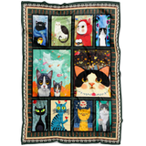 Cat Love Story Cats Blanket 30x40