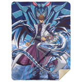 Seto Kaiba - Yu-gi-oh Blanket, Blue-Eyes White Dragon Fleece, Sherpa Blanket - MSHL Premium Mink Sherpa Blanket 60x80