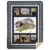 Ferret Blanket, Ferret Lover Quilt, Fleece, Sherpa Blanket MSHL Premium Mink Sherpa Blanket 60x80