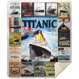 Titanic Blanket Titanic - White Star Line Quilt Fleece Blanket - MSHM Premium Mink Sherpa Blanket 50x60