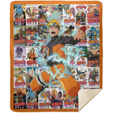 Naruto Manga Blanket, Naruto Anime Fleece, Sherpa Blanket - MSHM Premium Mink Sherpa Blanket 50x60
