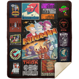Futurama Blanket, Futurama Fleece, Sherpa Blanket - MSHM Premium Mink Sherpa Blanket 50x60