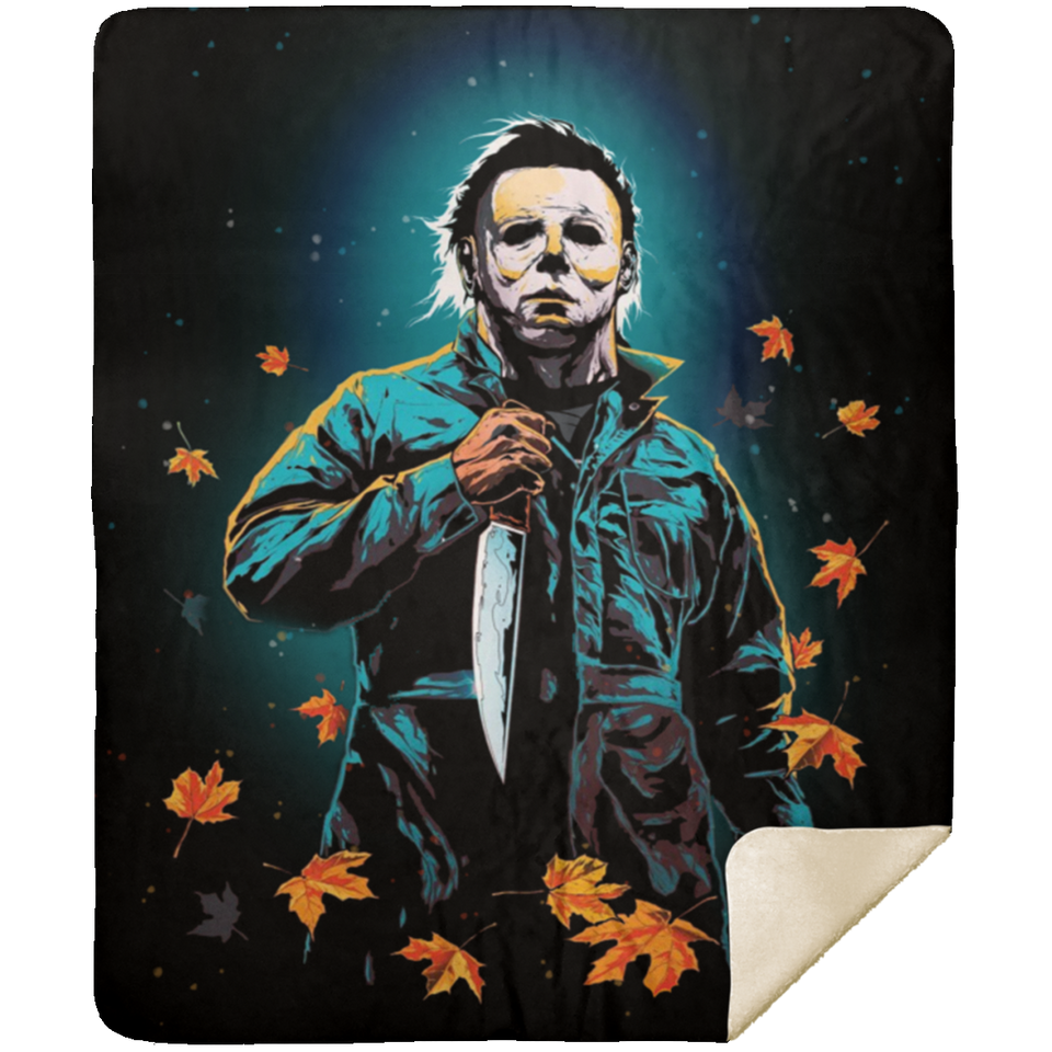 Halloween Michael Myers Ultra-Soft Warm Micro Fleece Throw Blanket Sherpa D17 - MSHM Premium Mink Sherpa Blanket 50x60