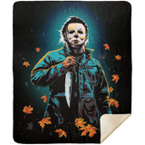 Halloween Michael Myers Ultra-Soft Warm Micro Fleece Throw Blanket Sherpa D17 - MSHM Premium Mink Sherpa Blanket 50x60