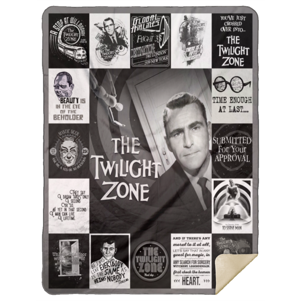 The Twilight Zone Blanket, The Twilight Zone TV Series Fleece, Sherpa Blanket MSHL Premium Mink Sherpa Blanket 60x80