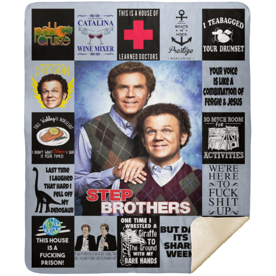 Step Brothers Blanket, Will Ferrell For Fans Fleece Sherpa Throw Blanket MSHM Premium Mink Sherpa Blanket 50x60