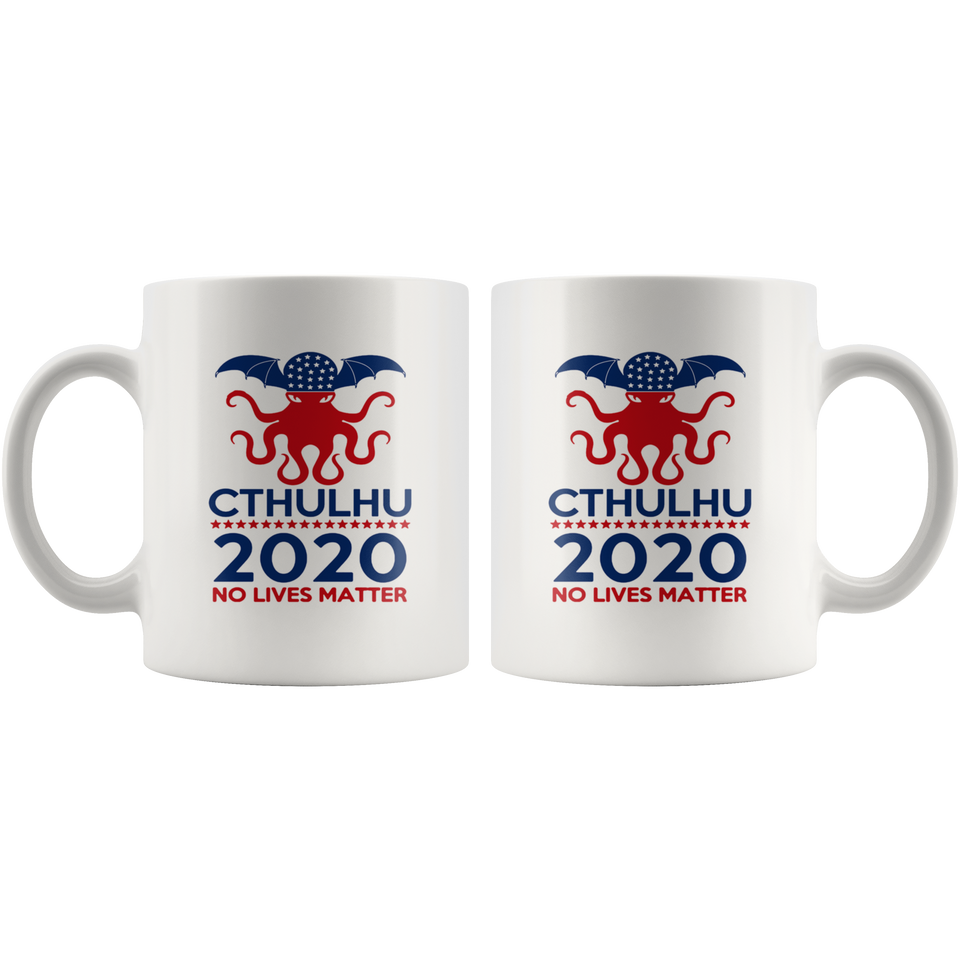 Cthulhu 2020 No Lives Matter Coffee Mug, Cthulhu Coffee Mug, Cthulhu Mythos Cup, Miskatonic University, Call of Cthulhu, Lovecraft Fan Gift Coffee Mu - TL