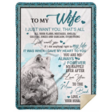 Couple Wolf Blanket - It Was When I Gave My Heart To You Fleece Blanket - MSHL Premium Mink Sherpa Blanket 60x80