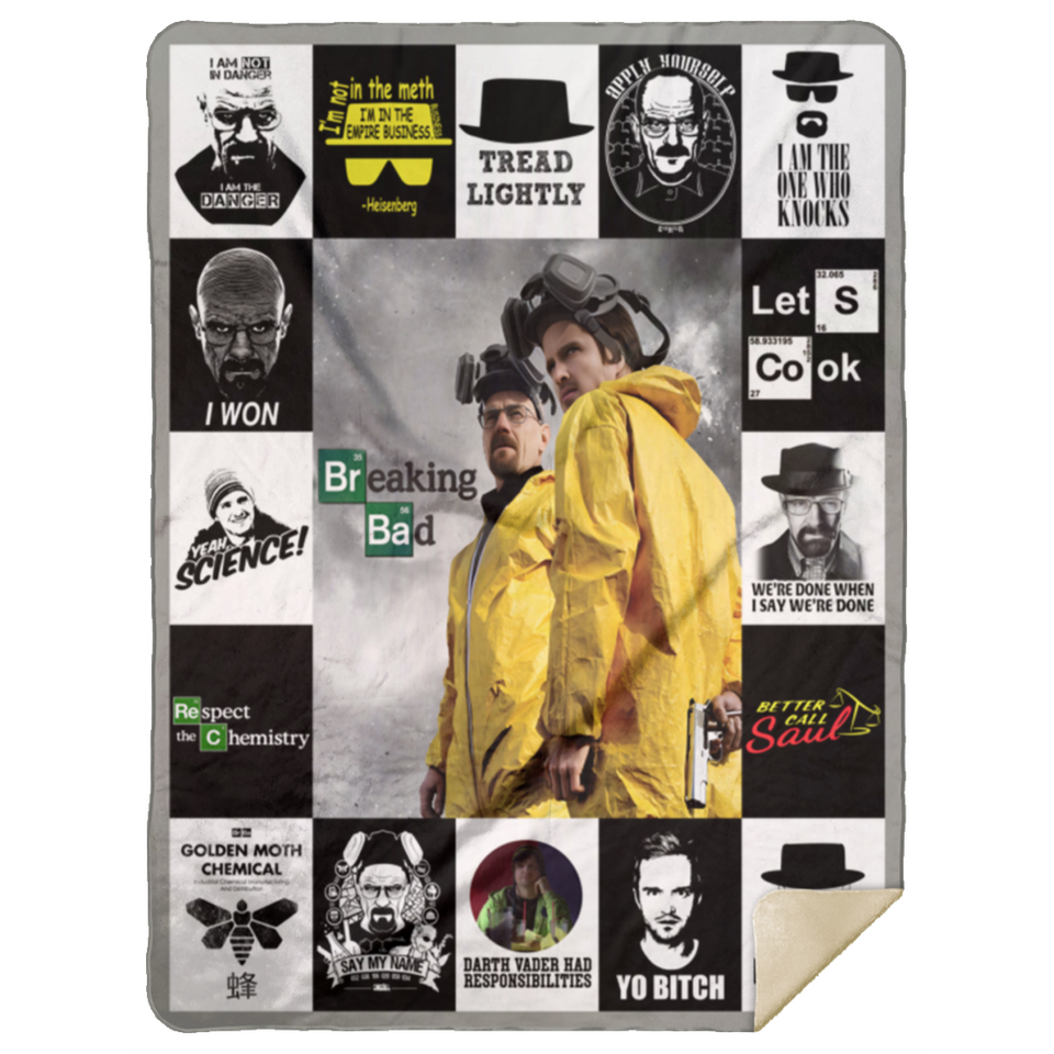 Breaking Bad Blanket, Breaking Bad TV Series Quilt, Fleece, Sherpa Blanket MSHL Premium Mink Sherpa Blanket 60x80