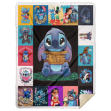Lilo and Stitch Quilt Blanket Fleece Sherpa Throw Blanket Quilt- MSHL Premium Mink Sherpa Blanket 60x80