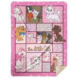 The Aristocats Blanket, Cartoon Cat Movie Fleece, Sherpa Blanket MSHL Premium Mink Sherpa Blanket 60x80
