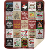 Hallmark Movie Quilt Fleece Sherpa Throw Blanket for Bedroom Living Room Sofa - MSHM Premium Mink Sherpa Blanket 50x60