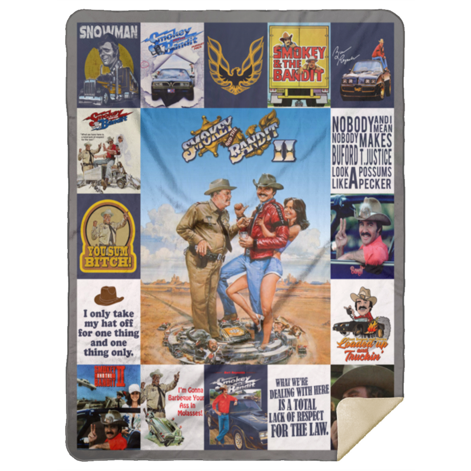Smokey And The Bandit Blanket, Smokey And The Bandit Movie Fleece, Sherpa MSHL Premium Mink Sherpa Blanket 60x80