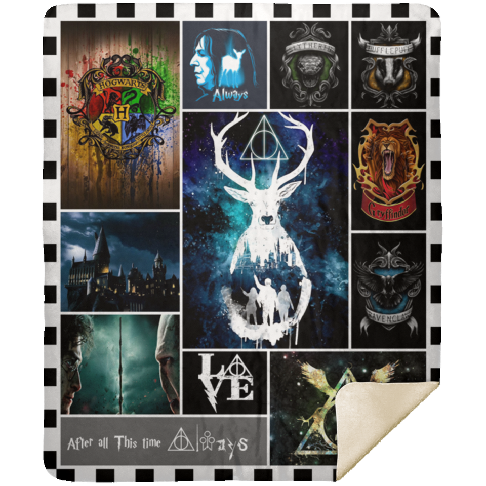 Harry Potter Blanket After all this time? Always Quilt Fleece Hogwarts Blanket MSHM Premium Mink Sherpa Blanket 50x60