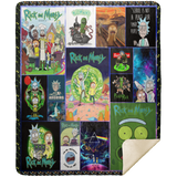 Rick and Morty Blanket Rick and Morty Fleece Sherpa Throw Blanket Gift Ideas MSHM Premium Mink Sherpa Blanket 50x60
