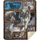 WOLVES Blanket, Wolf 3D Fleece, Sherpa Blanket, Wolf Lover Gift Ideas - MSHM Premium Mink Sherpa Blanket 50x60
