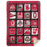 Ohio State Buckeyes Blanket Ohio State Buckeyes Quilt Fleece Sherpa Throw MSHL Premium Mink Sherpa Blanket 60x80