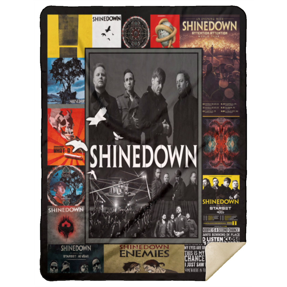 Shinedown V2 3D Quilt Blanket Fleece Sherpa Throw Blanket Bedroom Sofa MSHL Premium Mink Sherpa Blanket 60x80
